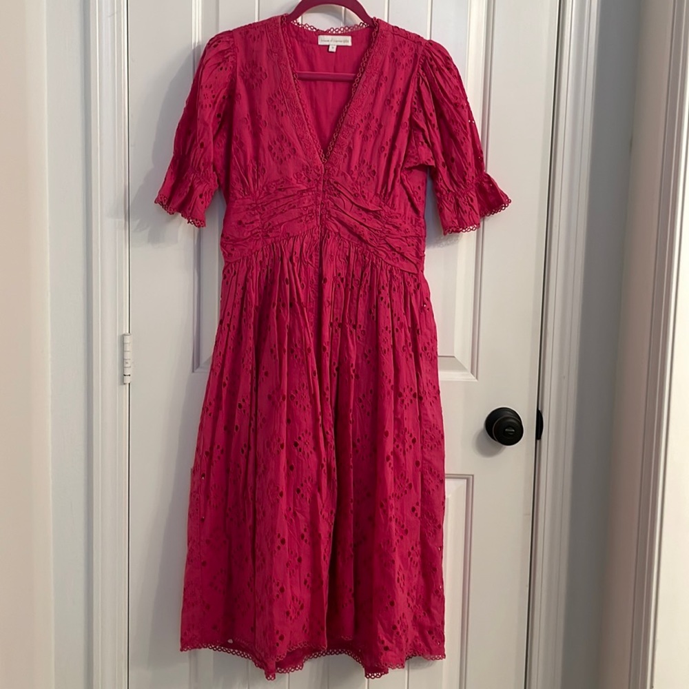 House of Harlow 1960 pink eyelet dress. Size small